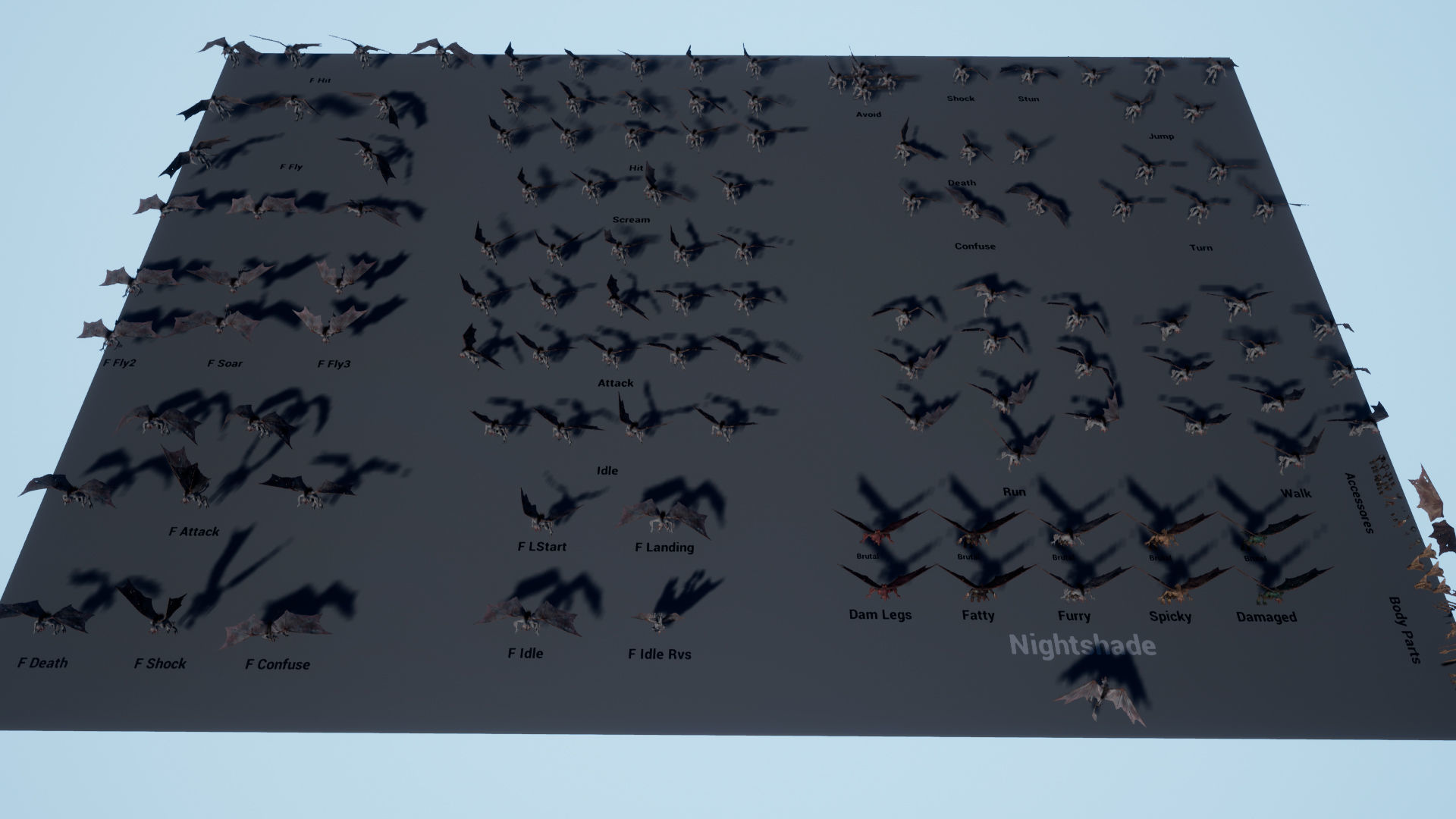 Nightshade Rigged Game Ready Low-poly 3D model_26