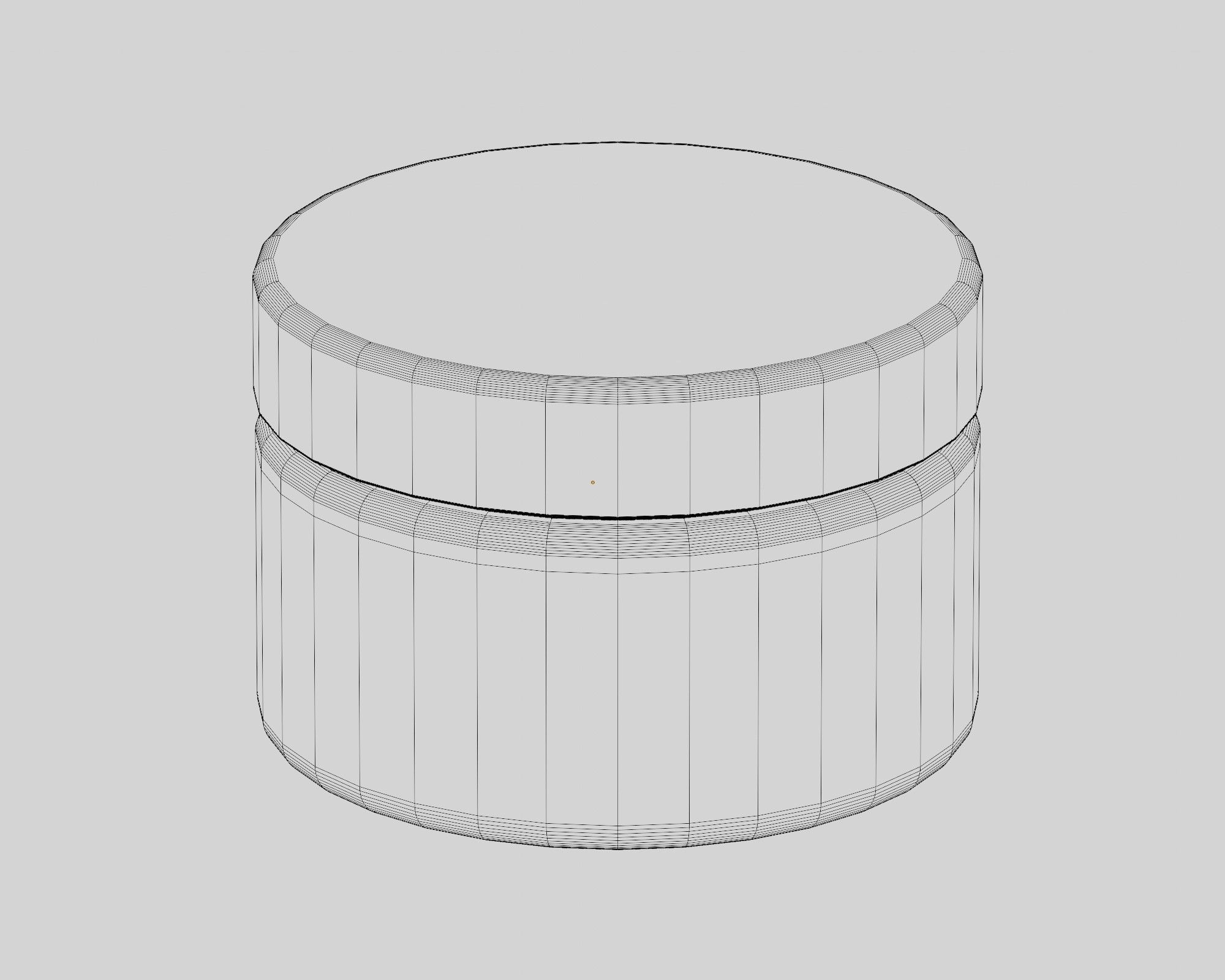Cosmetic jar 03 Low-poly 3D model_4