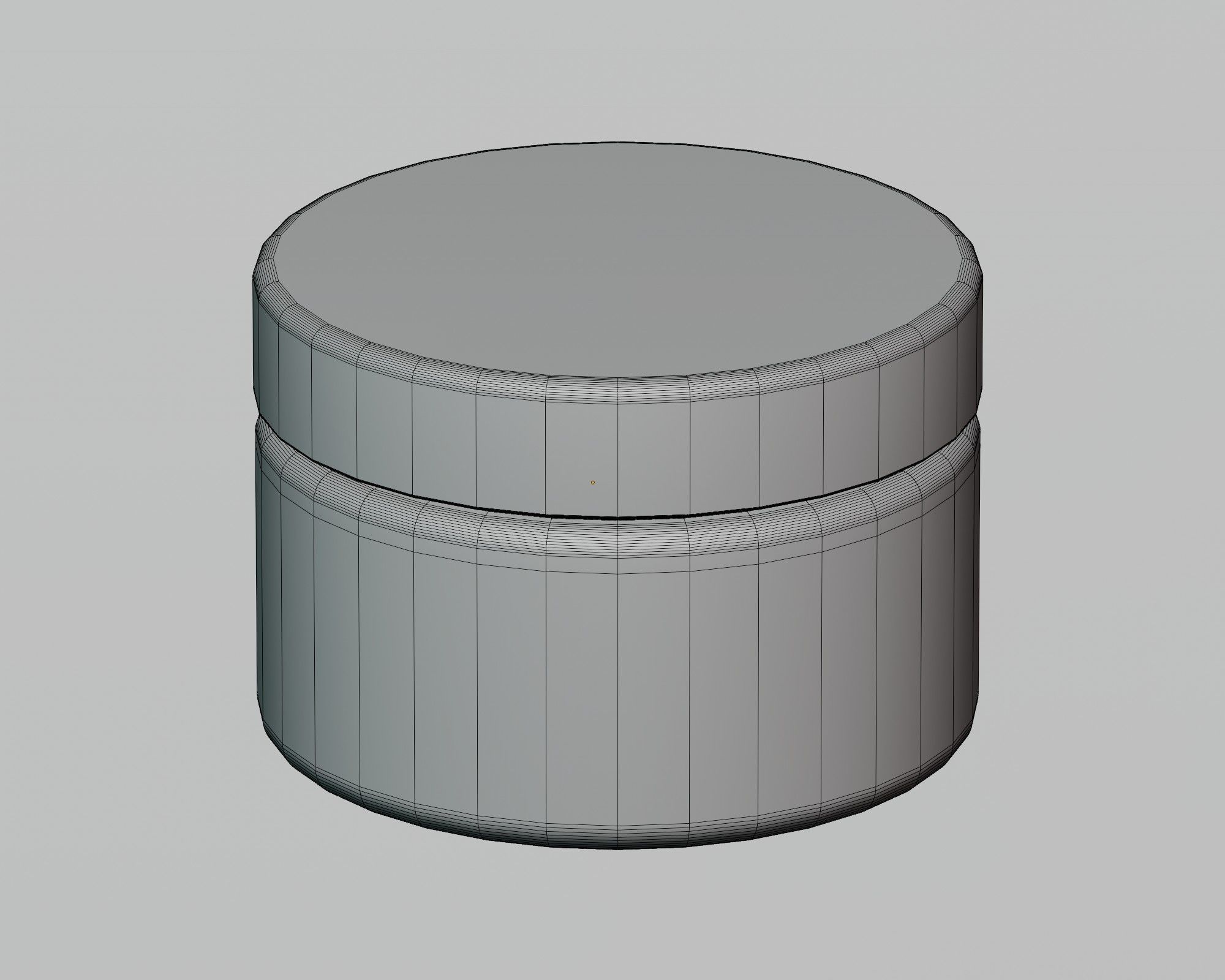 Cosmetic jar 03 Low-poly 3D model_3