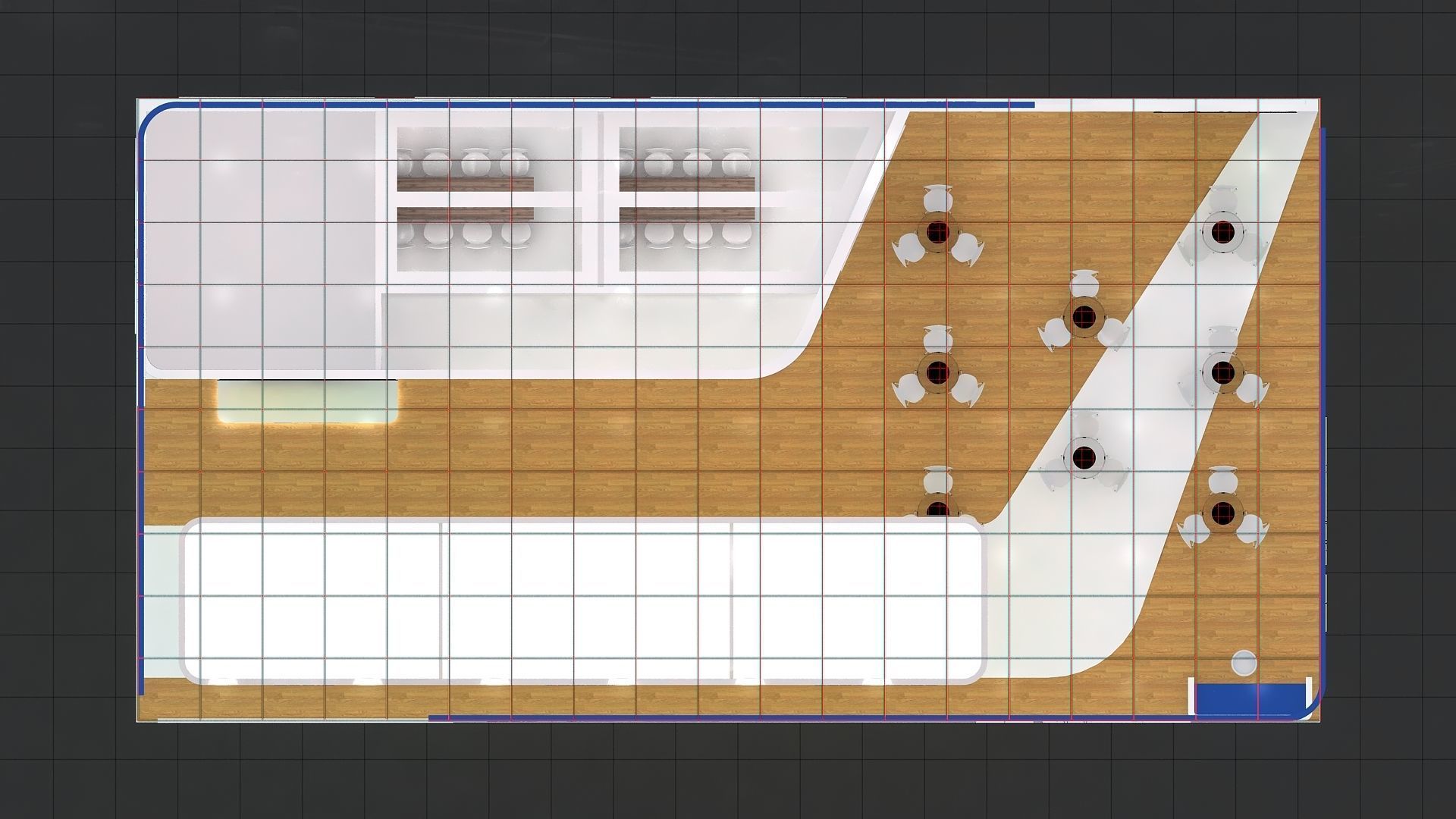 Exhibition Stand Stall Four Side Open 19X10 3D model_12