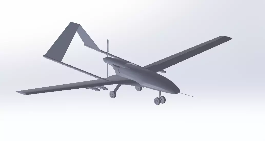 Turkish Bayraktar TB2 3D print model_0