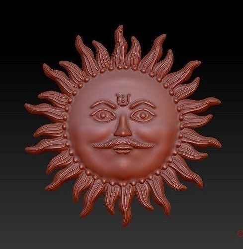 Sun pendent symbol 3D print model