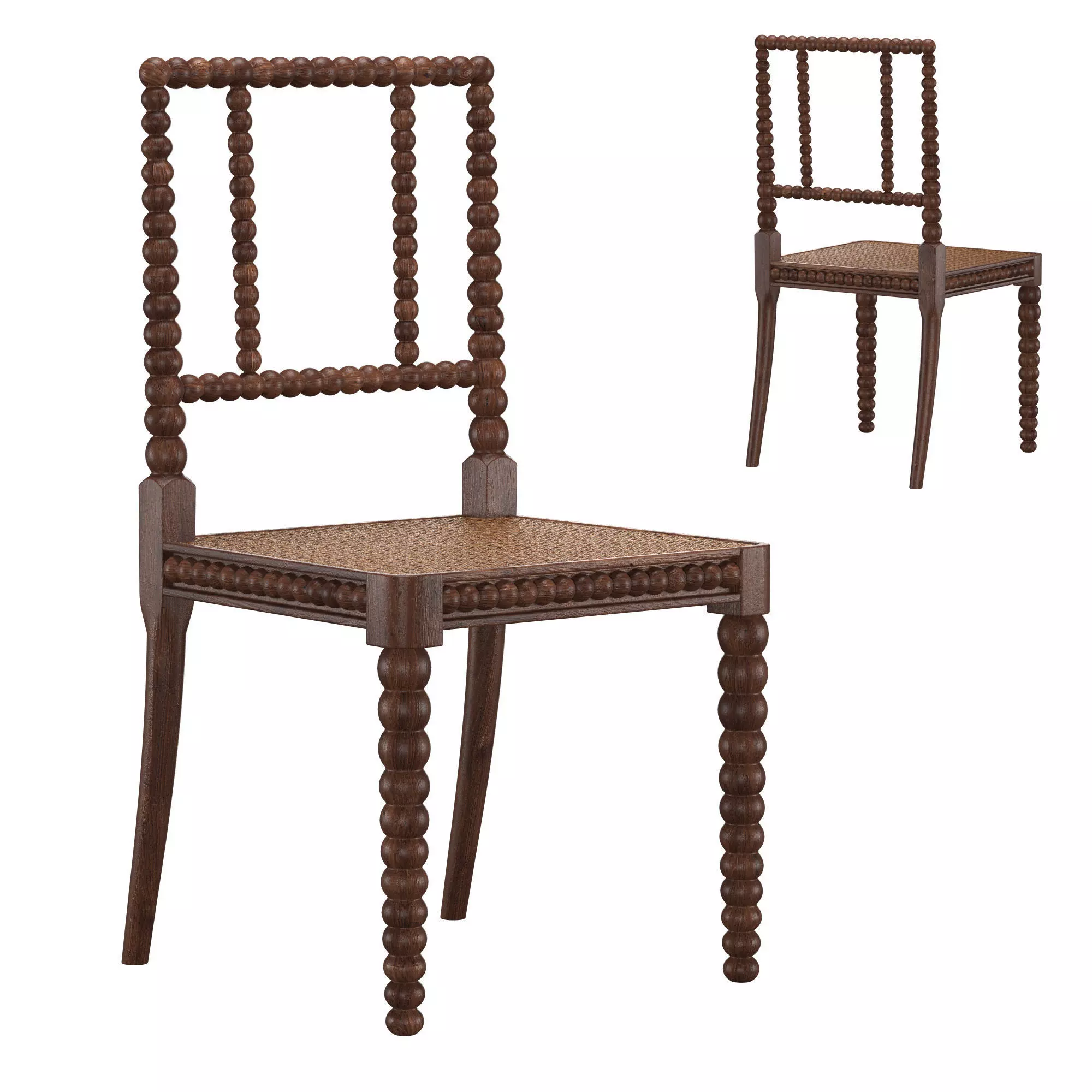WILLIAM IV OAK BOBBIN SIDE CHAIR 3D model | CGTrader