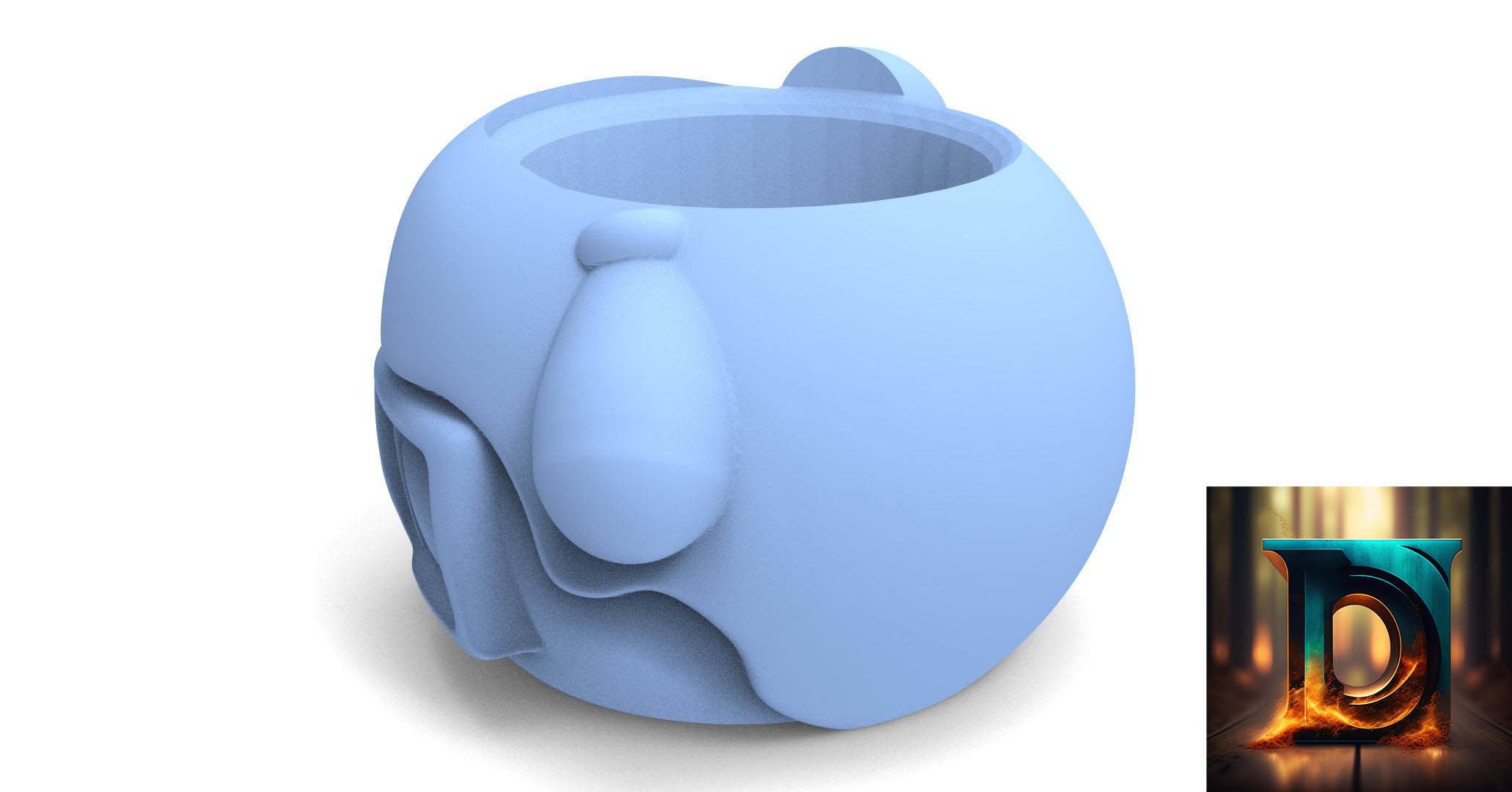 Chilindrina Matte ready to 3d print 3D model_3