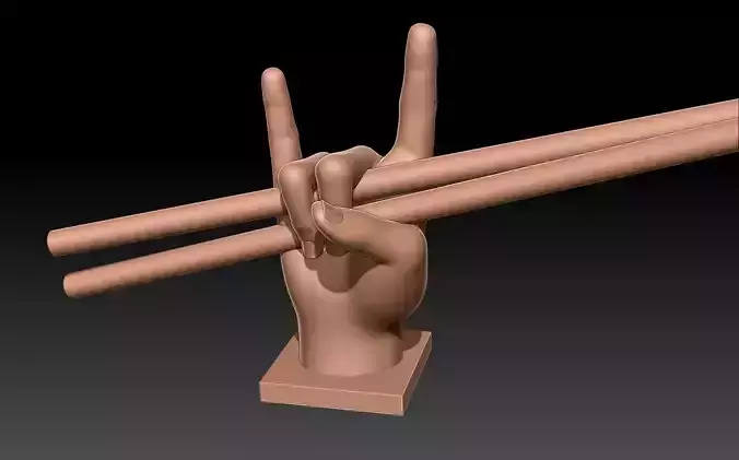 The drumstick holder hand 3D print model