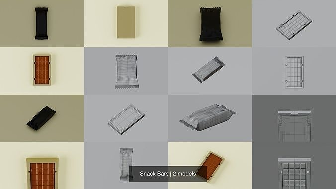 Snack Bars 3D Model Collection