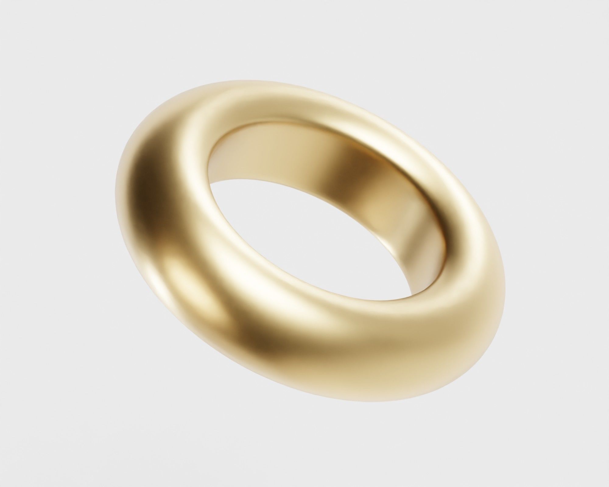 Gold Ring Low-poly 3D model_2
