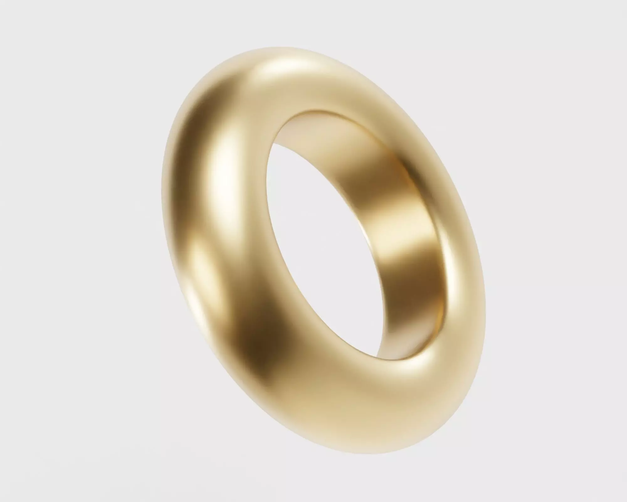 Gold Ring Low-poly 3D model_0