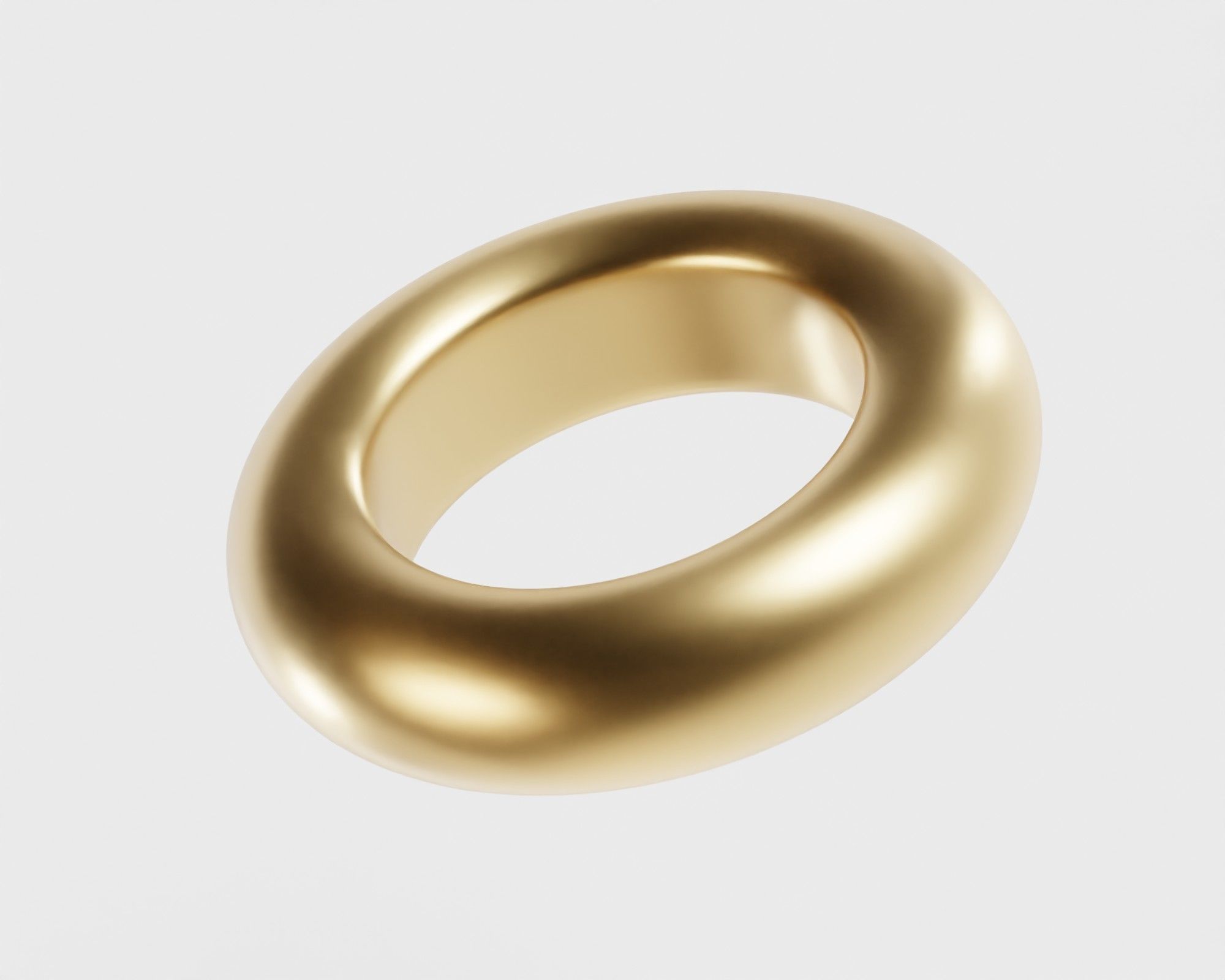 Gold Ring Low-poly 3D model_1