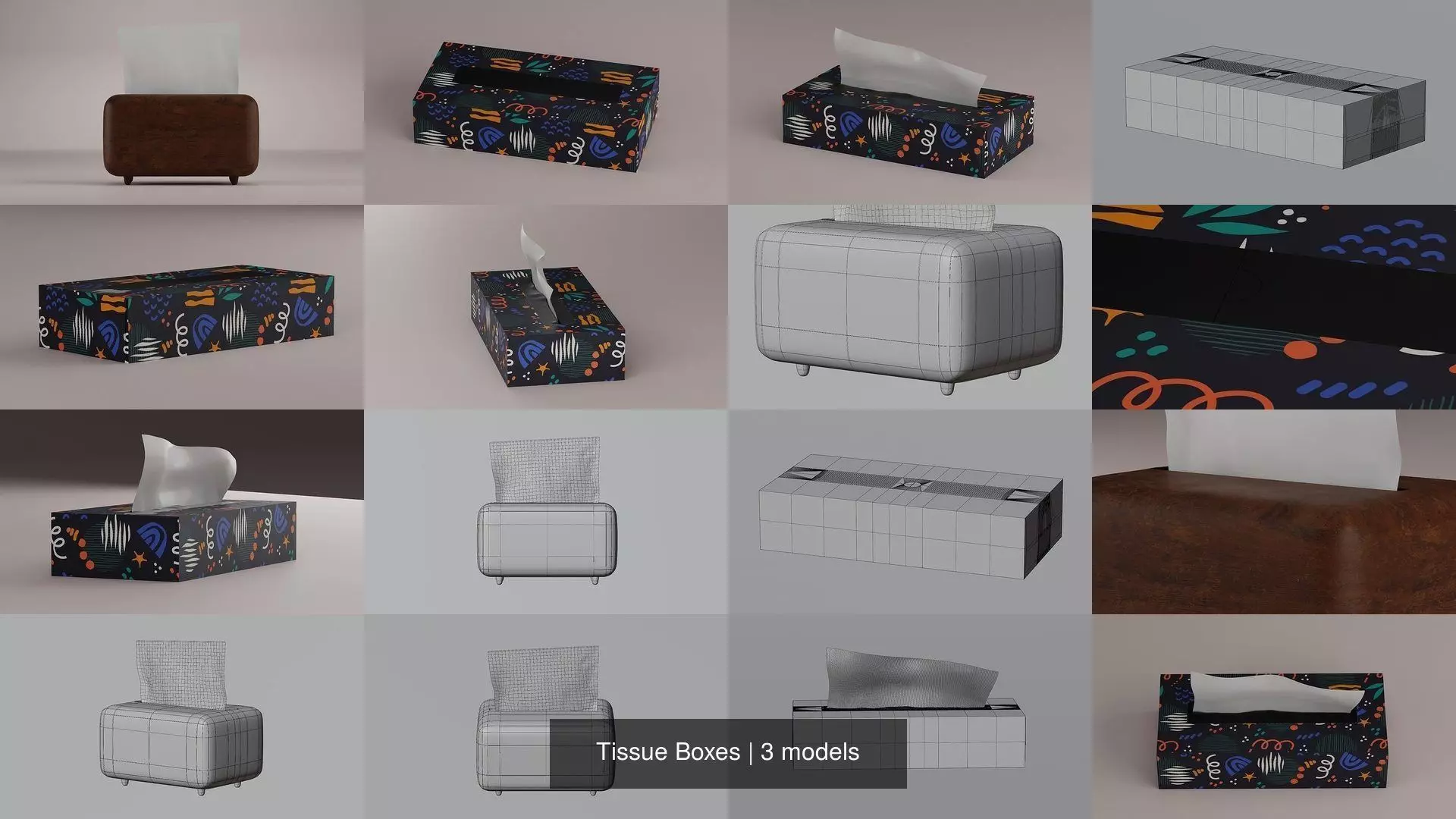 Tissue Boxes 3D Model Pack | CGTrader