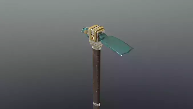 Hoe - Adamantite Low-poly 3D model