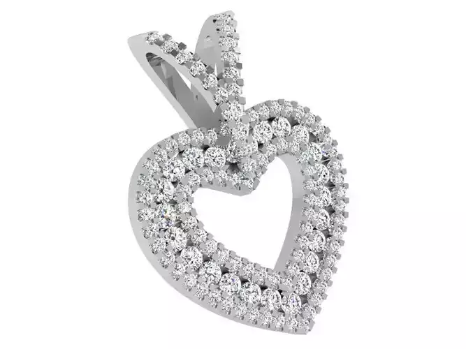 Heart Diamond Pendant 4854