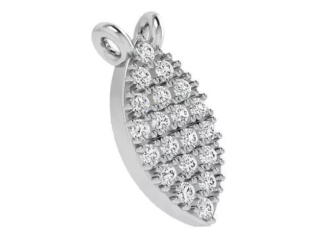 Marquise Shape Pave Pendant 4855