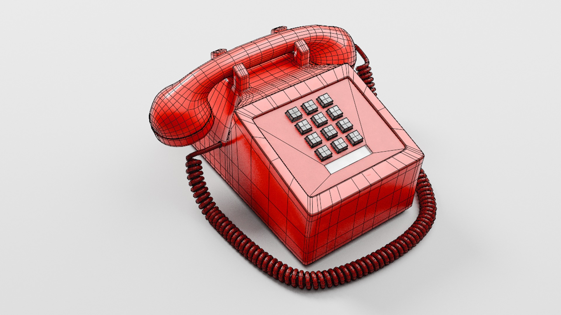 Retro Telephone 3D model_12