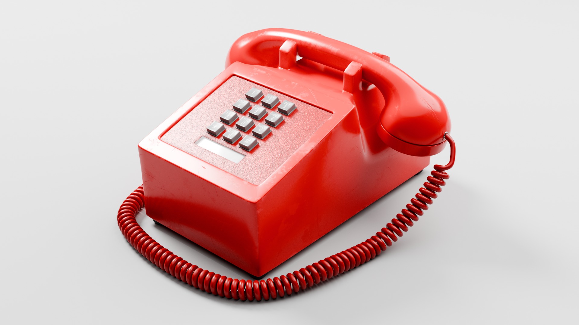 Retro Telephone 3D model_2