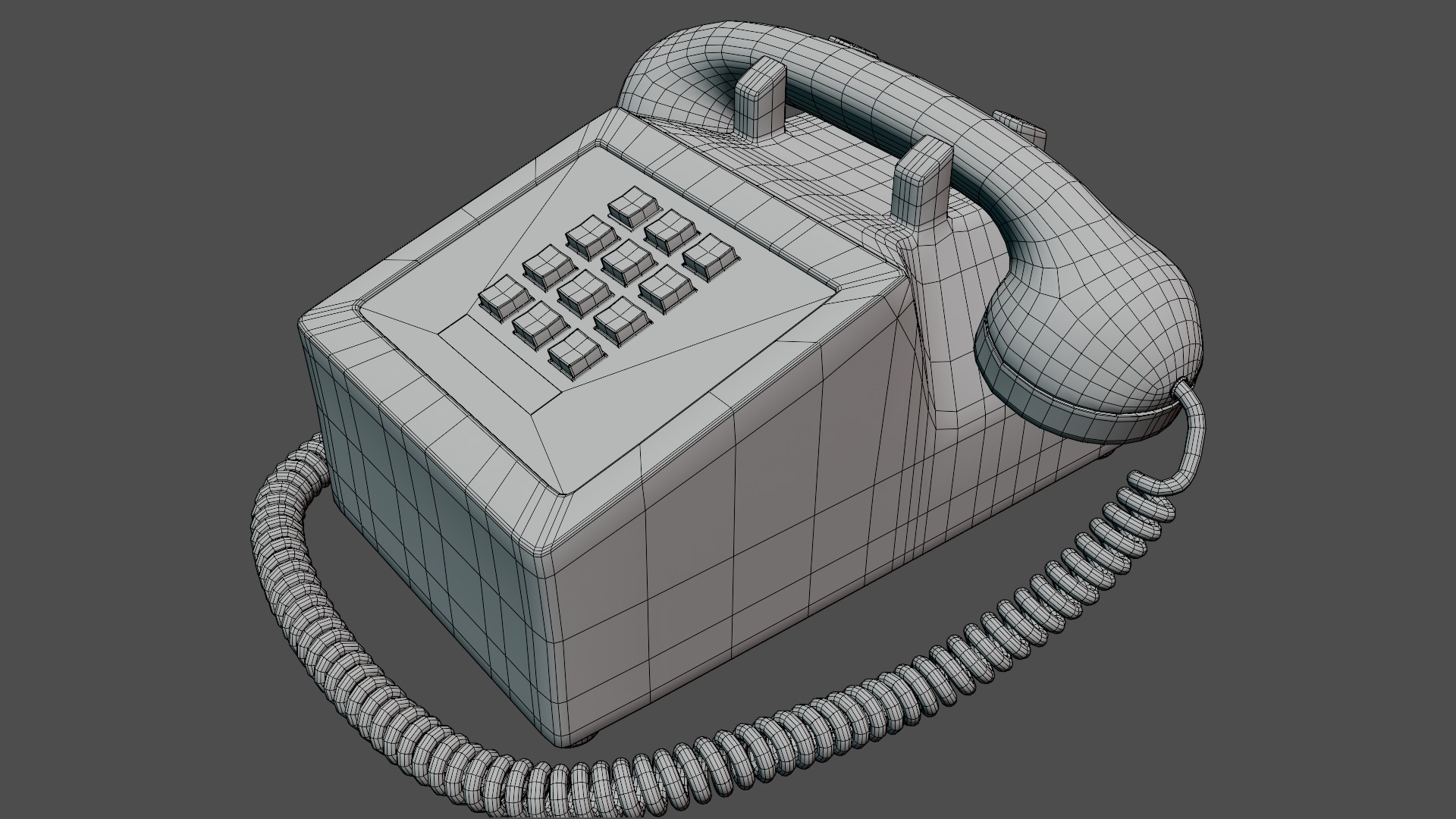 Retro Telephone 3D model_11