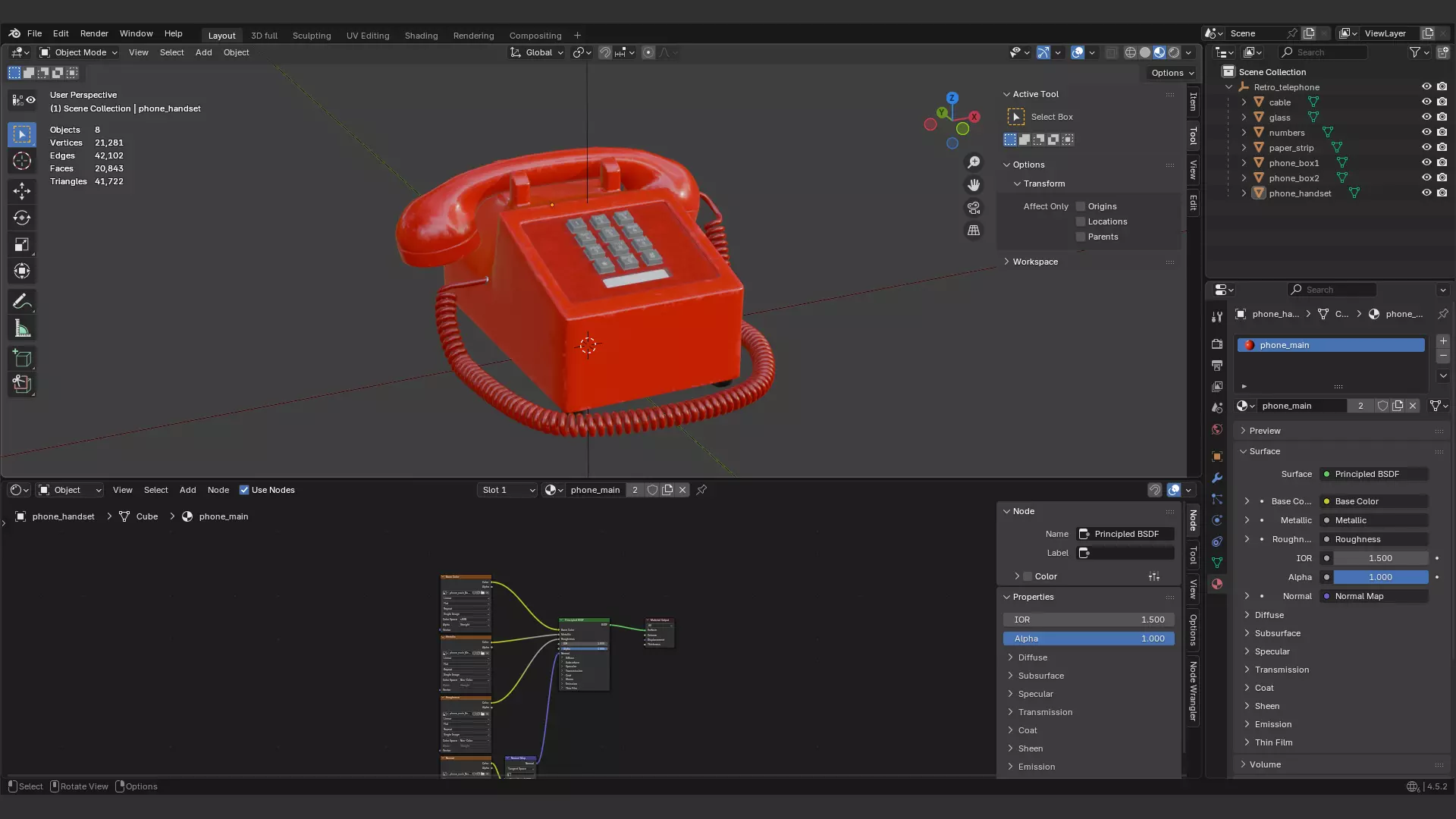 Retro Telephone 3D model_15