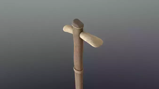 Hoe - Bone Low-poly 3D model