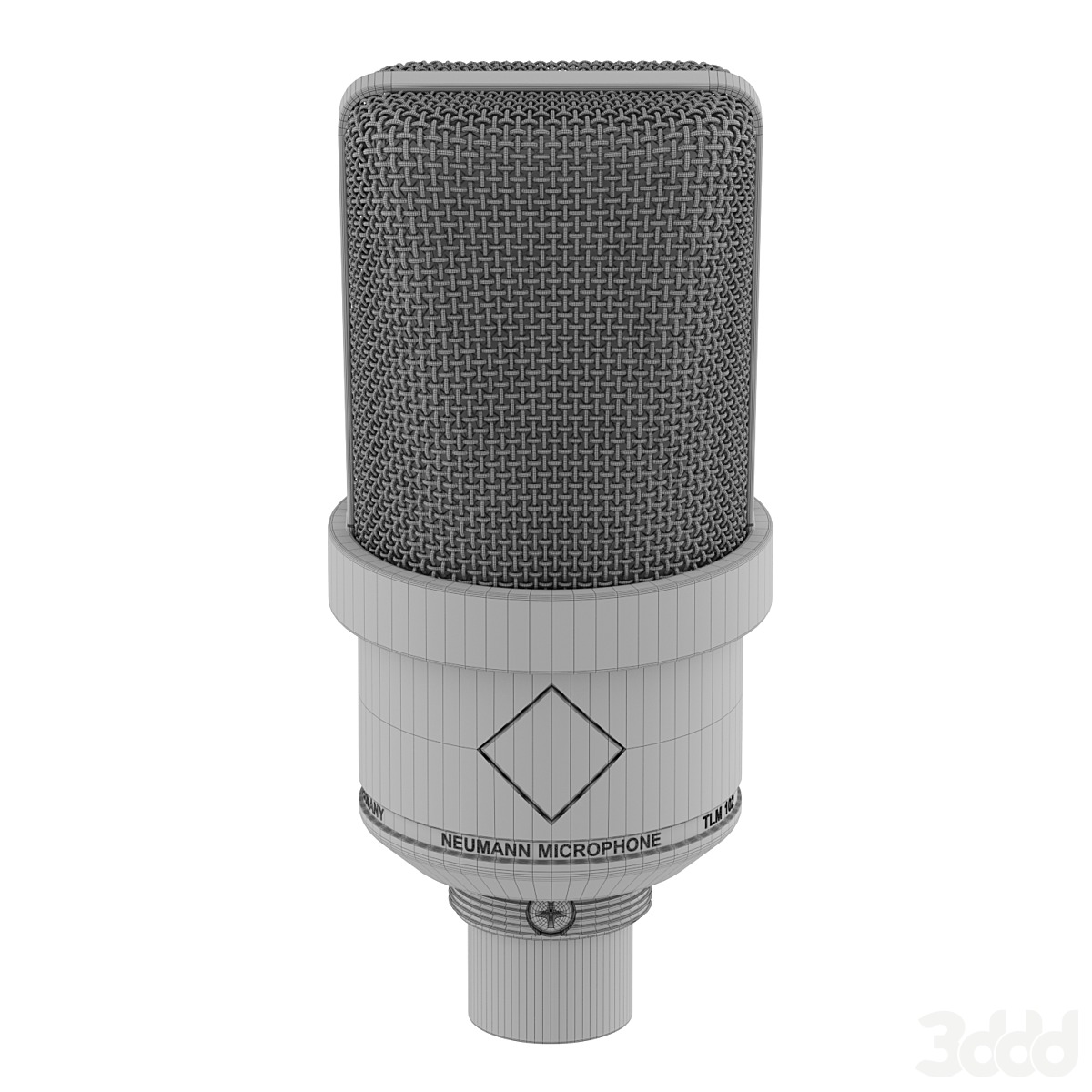 Neumann TLM 102 Black Edition Condenser Microphone 3D model_10