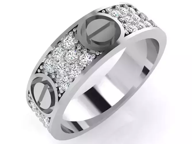 Love Stud Diamond Ring 4860