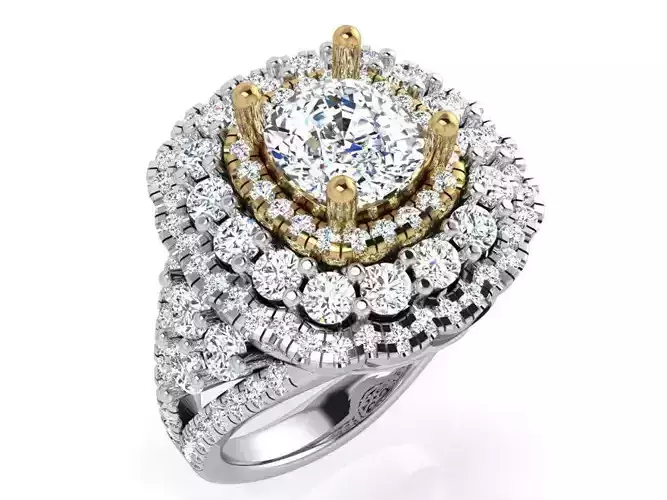 Cushion Double Halo Ring 4863