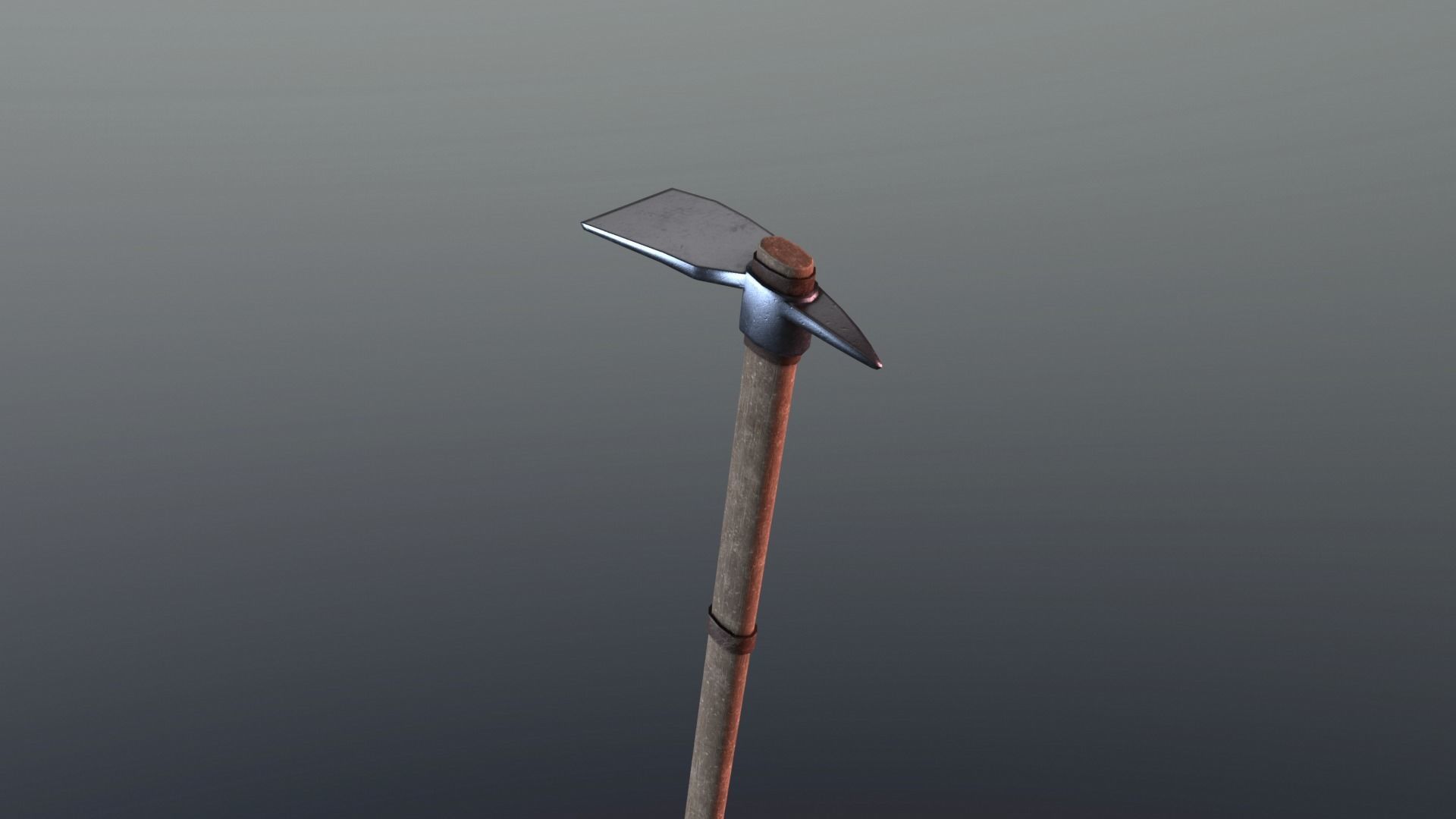 Hoe - Iron Low-poly 3D model_2