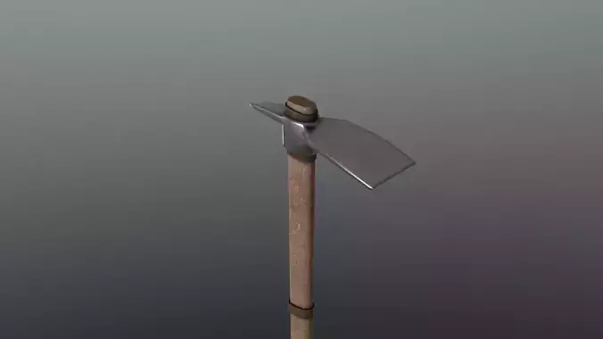 Hoe - Iron Low-poly 3D model