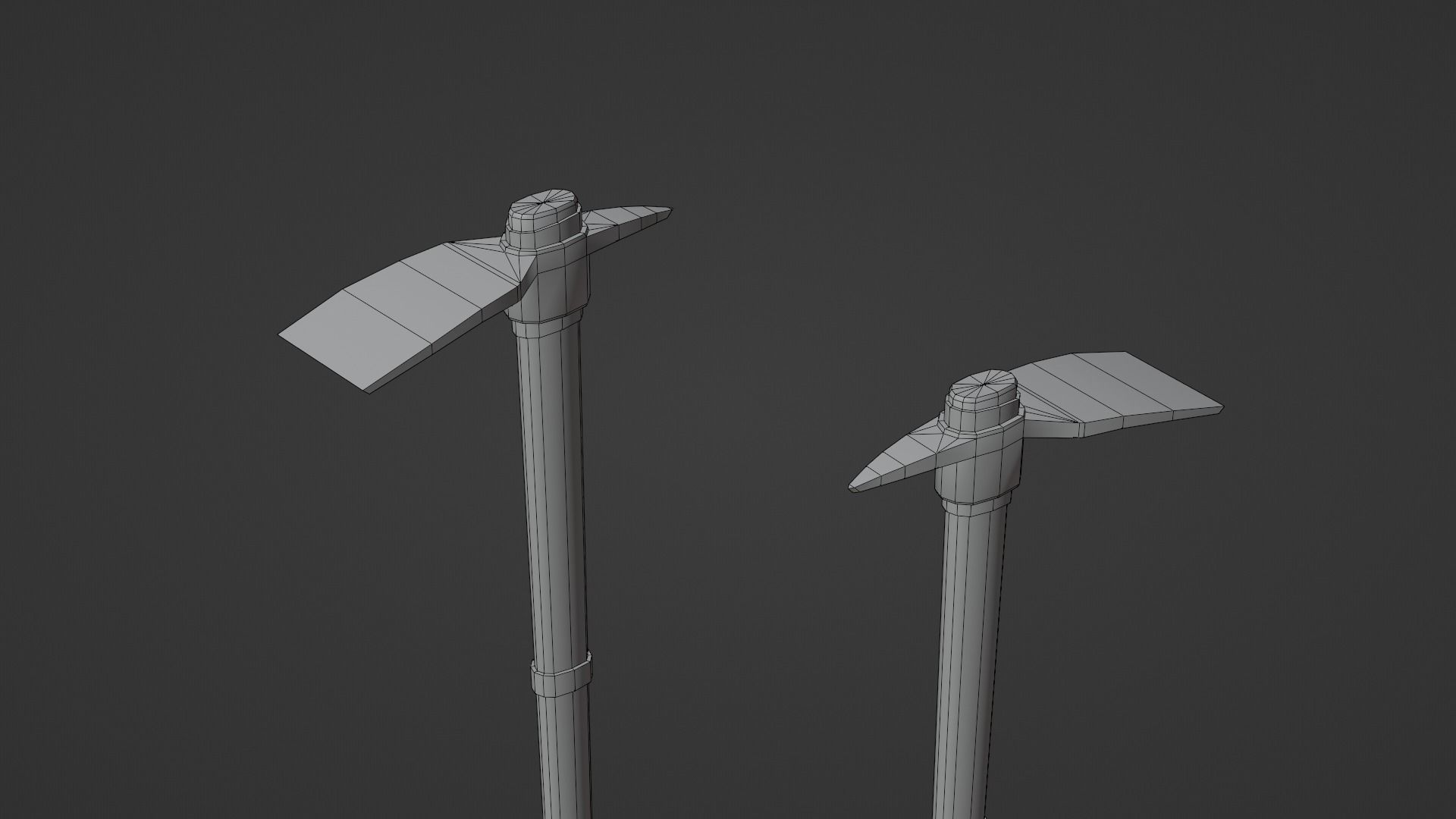 Hoe - Iron Low-poly 3D model_7