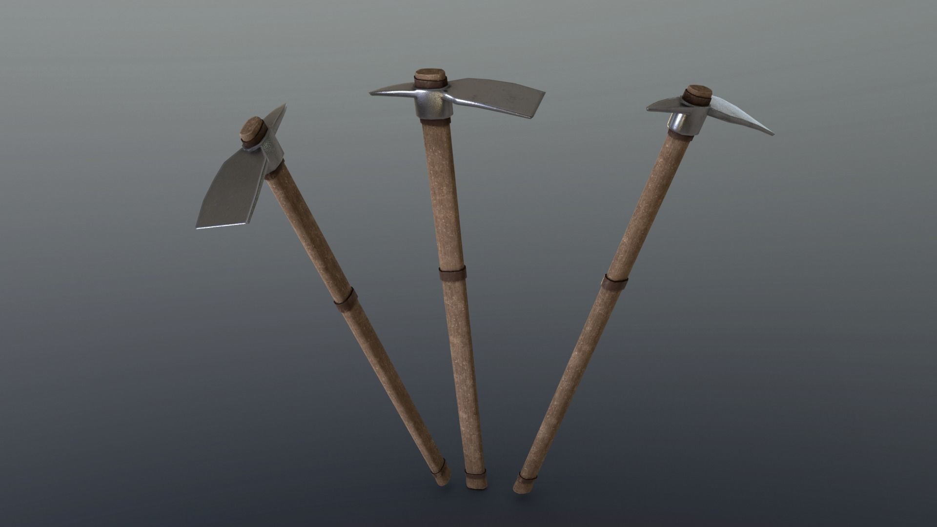 Hoe - Iron Low-poly 3D model_5