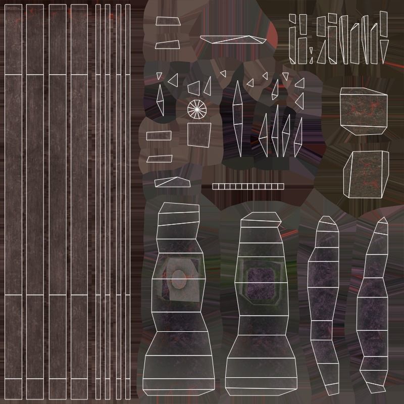 Hoe - Obsidian Low-poly 3D model_6