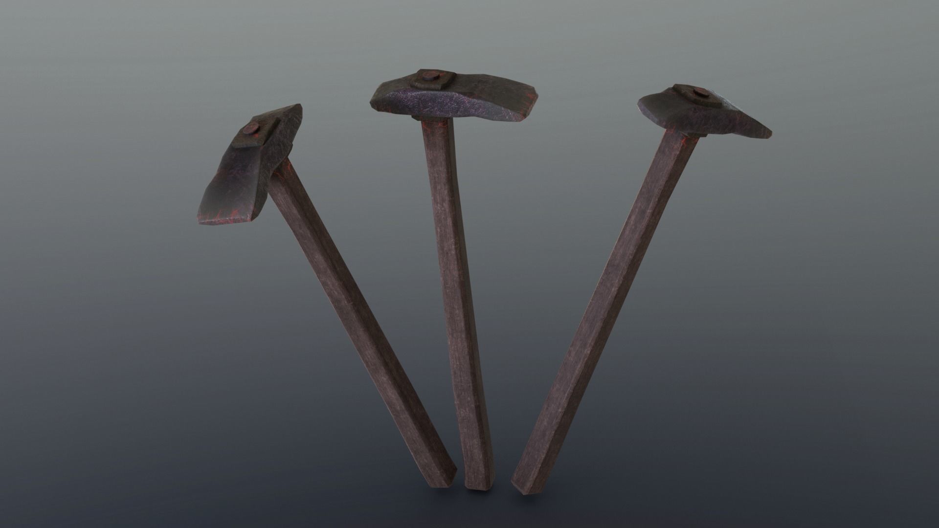 Hoe - Obsidian Low-poly 3D model_5