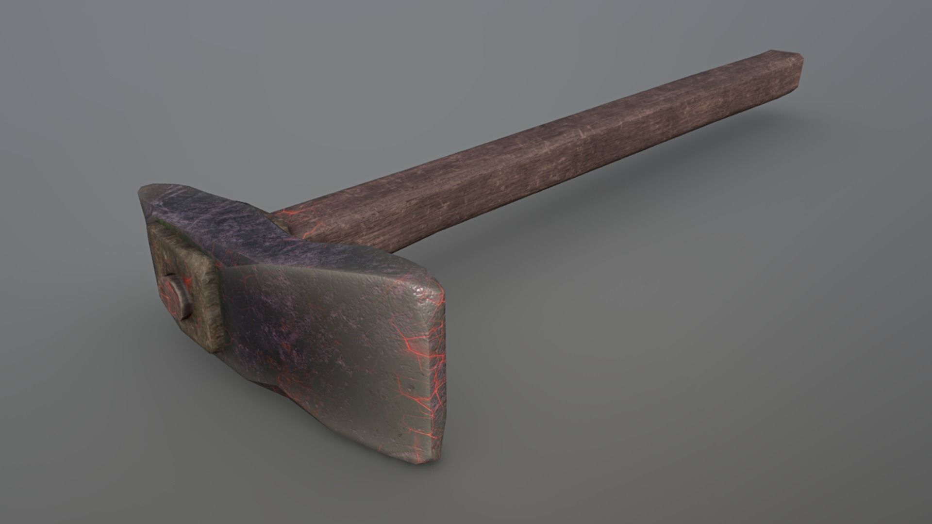 Hoe - Obsidian Low-poly 3D model_3