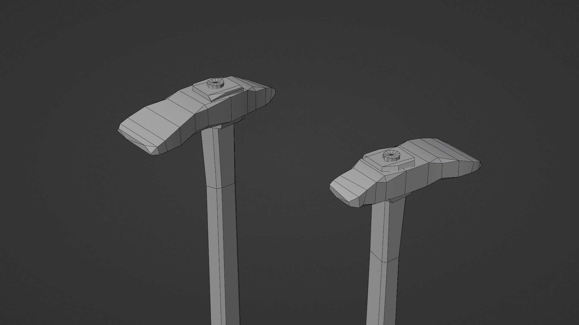 Hoe - Obsidian Low-poly 3D model_7