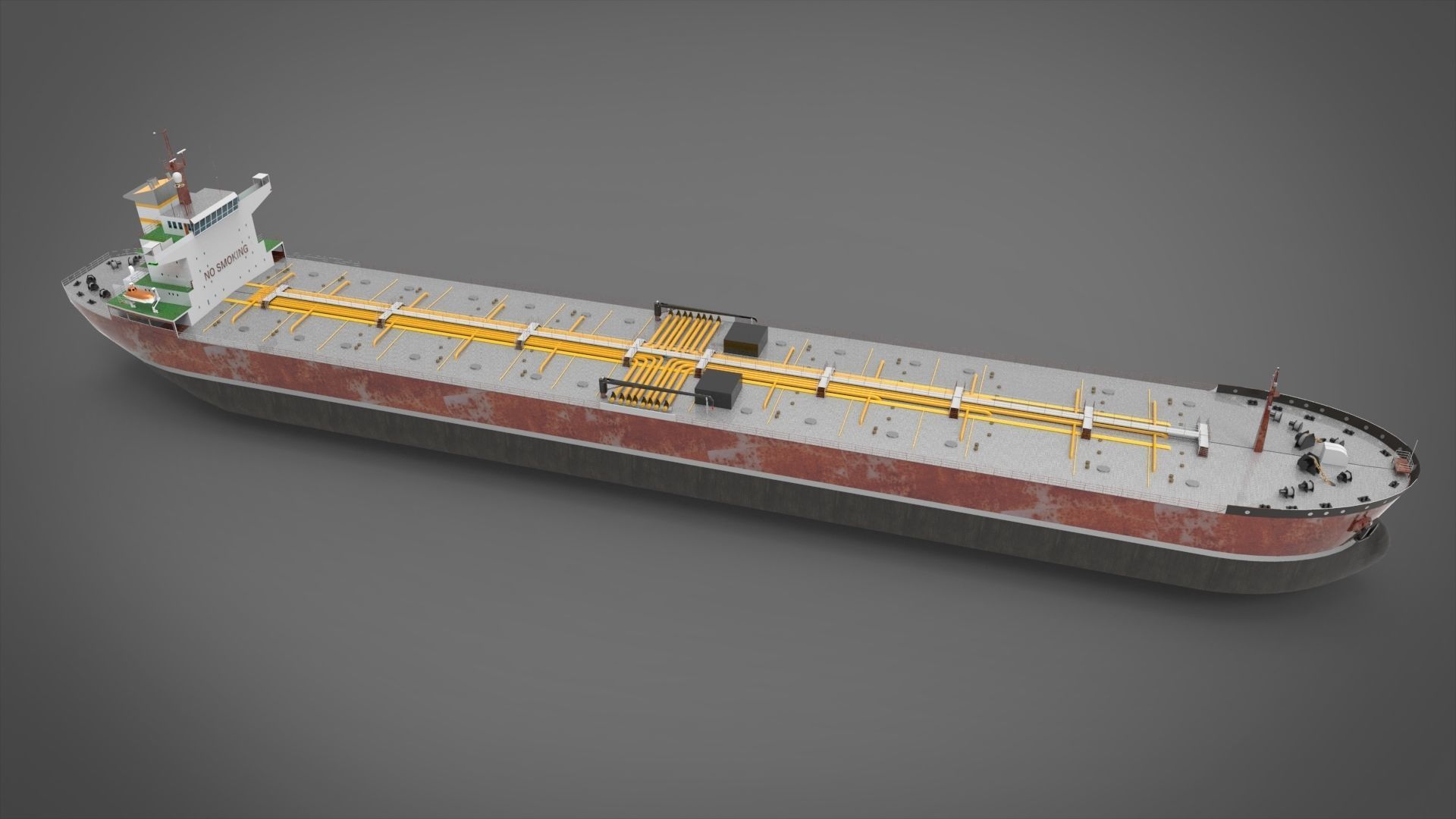 Tanker Ship Low-poly 3D model_3