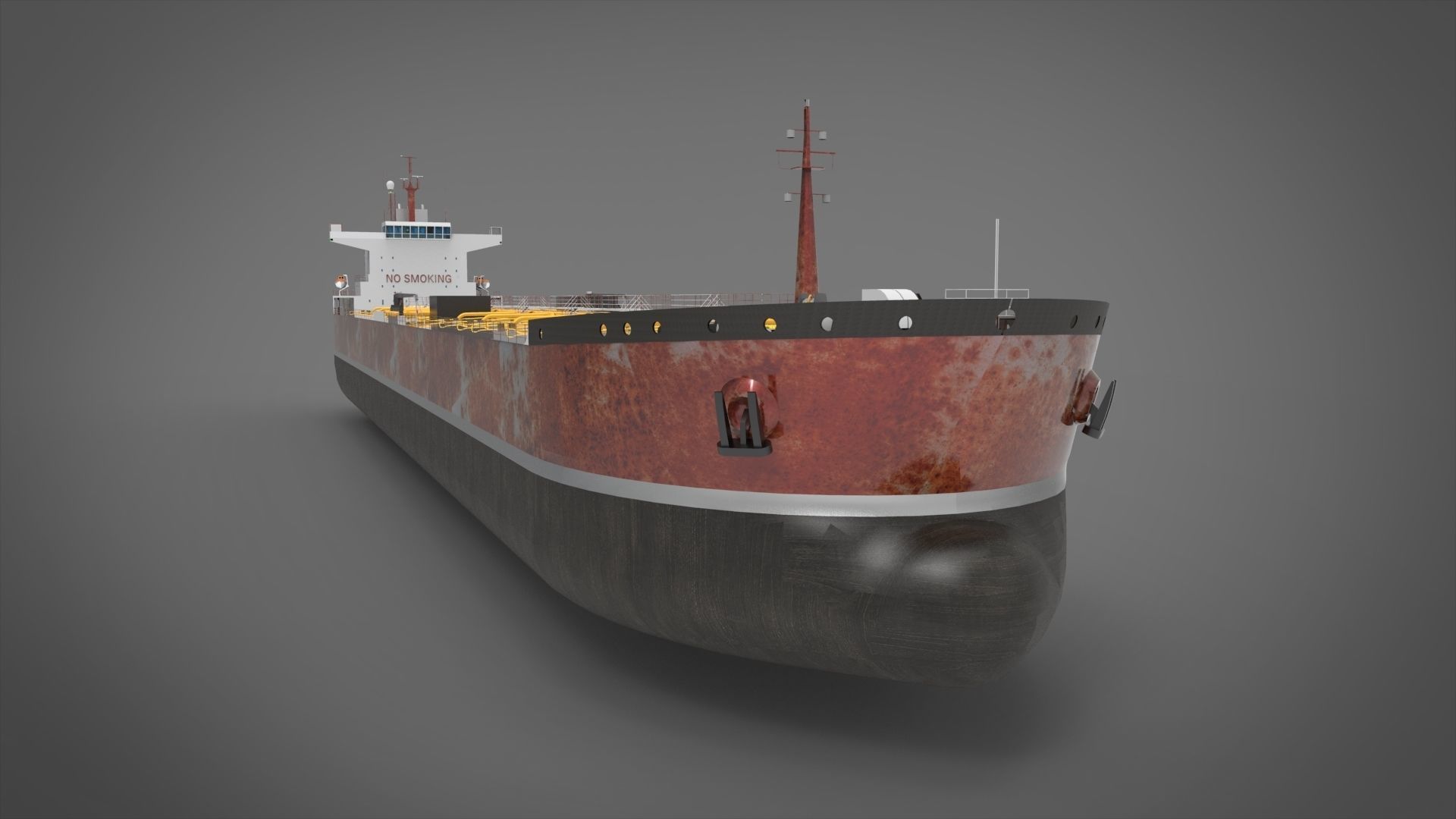 Tanker Ship Low-poly 3D model_1