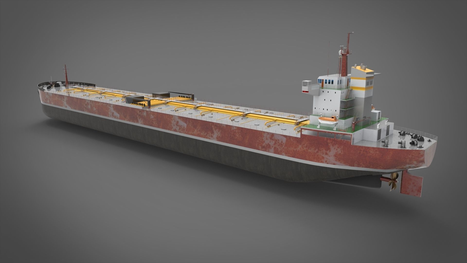 Tanker Ship Low-poly 3D model_4