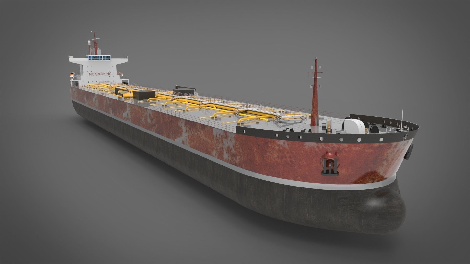 Tanker Ship Low-poly 3D model_2