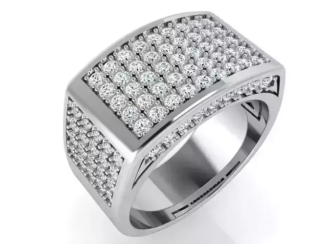 Five Row Diamond  Wide Ring 4867