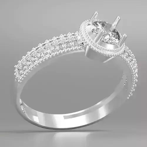 solitaire ring 01 3D print model