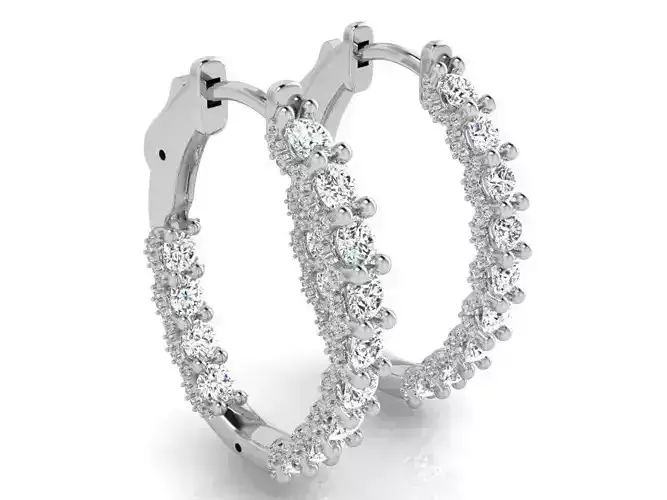 Diamond Hoop Earring 4869