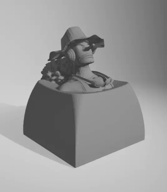 usopp one piece keycaps  3D print model_0