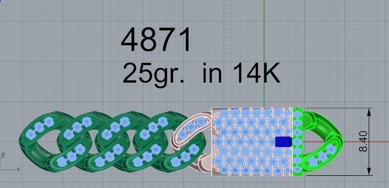Cumin Chain Pave 4871 3D print model_4
