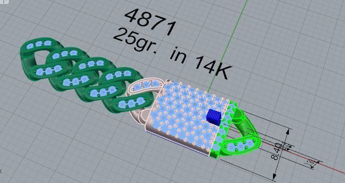 Cumin Chain Pave 4871 3D print model_7