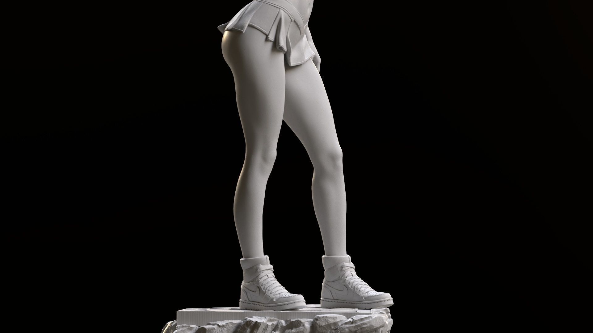 Supergirl hitchhiking 3D print model_22