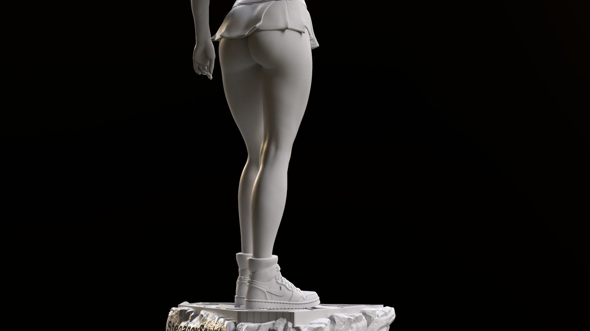 Supergirl hitchhiking 3D print model_24