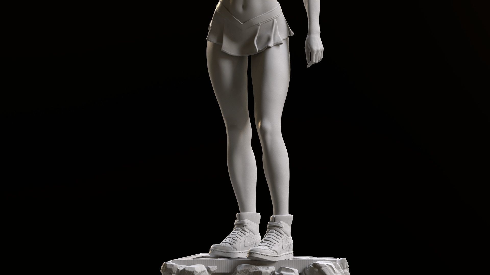 Supergirl hitchhiking 3D print model_28