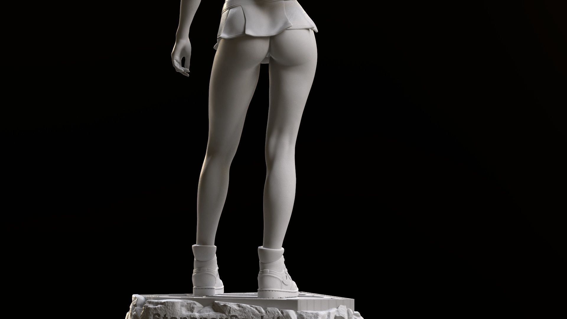 Supergirl hitchhiking 3D print model_25