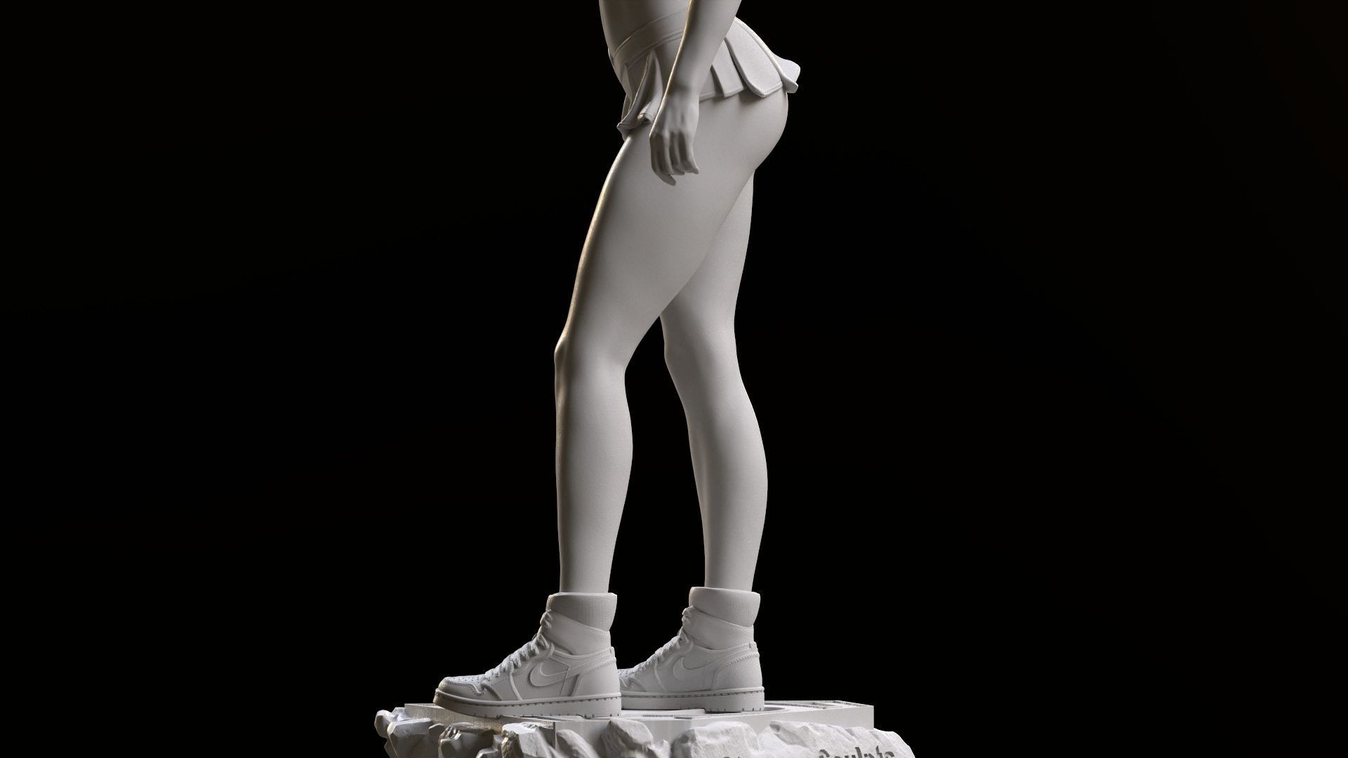 Supergirl hitchhiking 3D print model_27