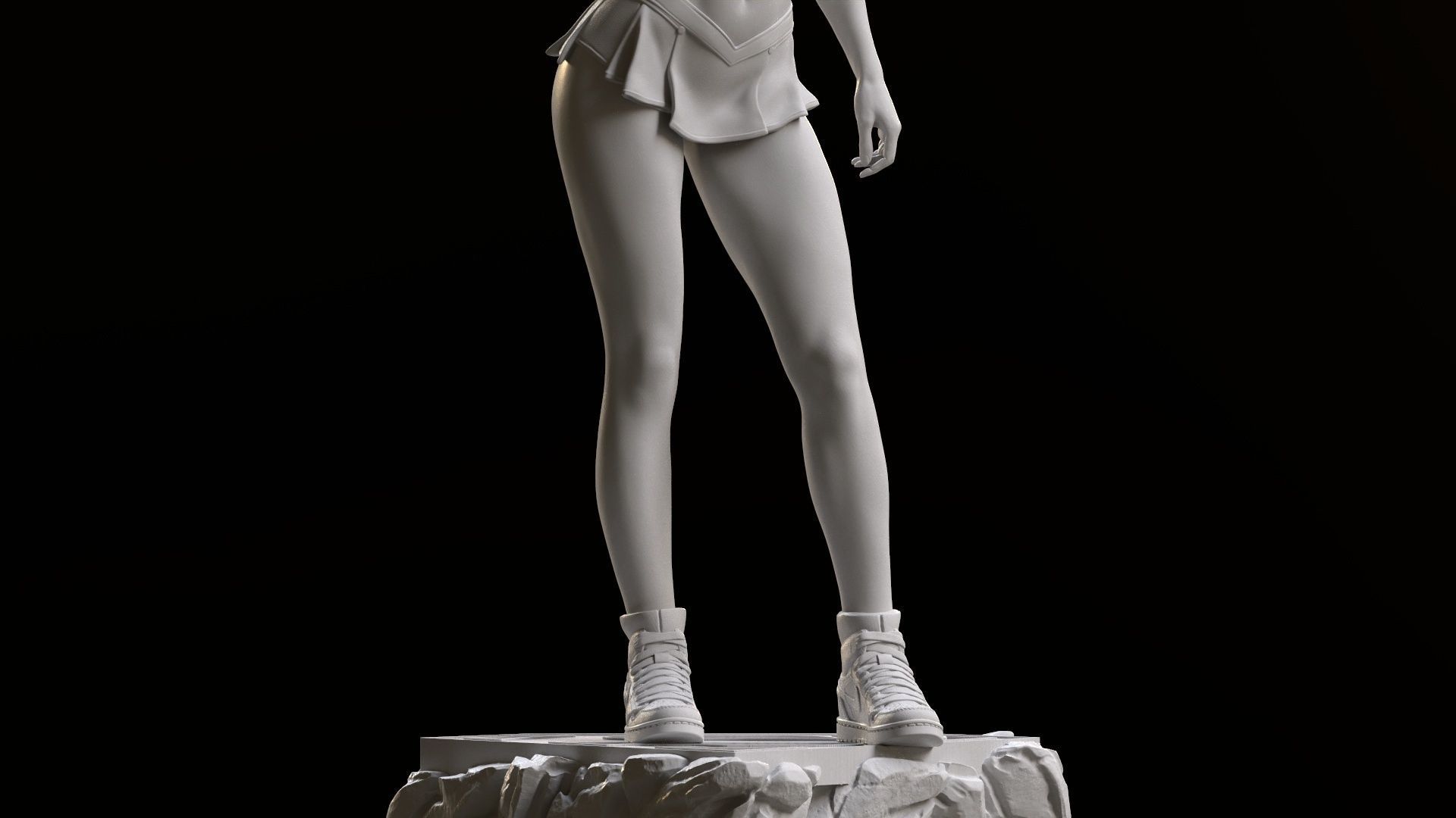 Supergirl hitchhiking 3D print model_21