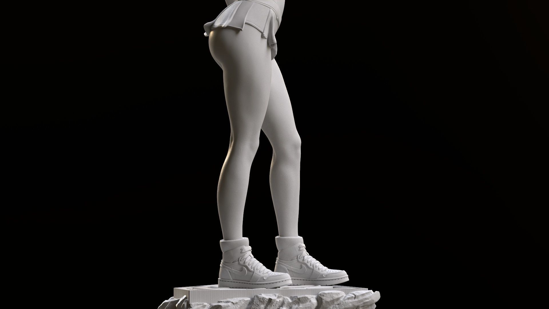 Supergirl hitchhiking 3D print model_23